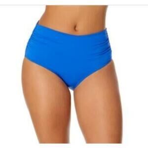 Anne Cole Women's Blue High-Waist Bikini Bottoms S